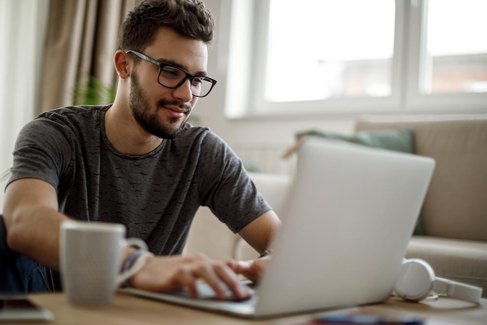 Student with Laptop